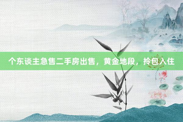 个东谈主急售二手房出售，黄金地段，拎包入住